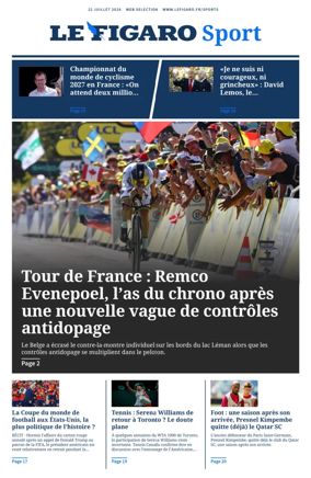 Cover of Le Figaro Sport