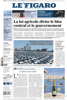 Cover of Le Figaro