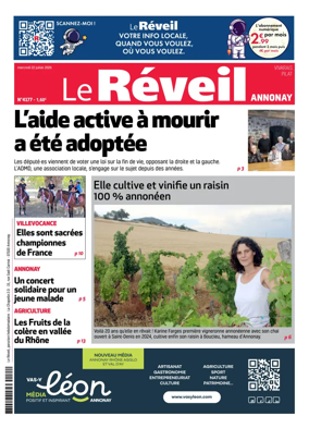 Cover of Le Reveil du Vivarais – edition Annonay