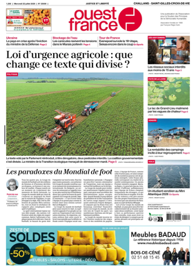 Cover of Ouest France (Challans / Saint-Gilles-Croix-de-Vie)