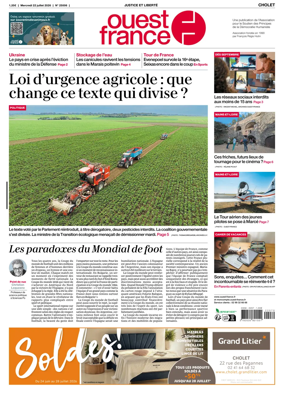 Cover of Ouest France (Cholet)