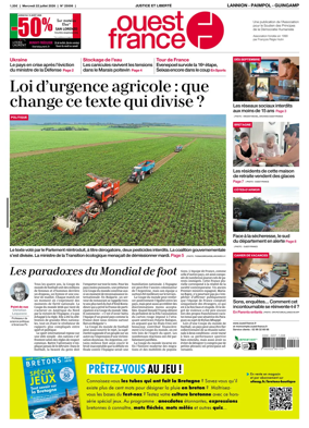 Cover of Ouest-France (Lannion / Paimpol / Guingamp)