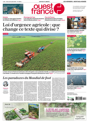 Cover of Ouest France (Les Herbiers / Montaigu)