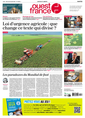 Cover of Ouest France (Nantes)