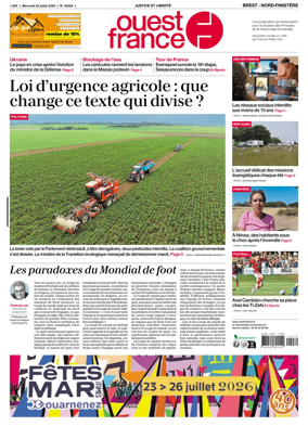 Cover of Ouest France (Nord-Finistere)