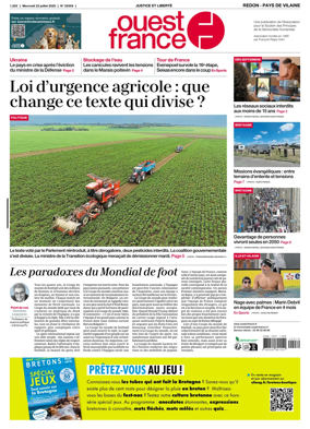Cover of Ouest France (Redon / Pays de Vilaine)