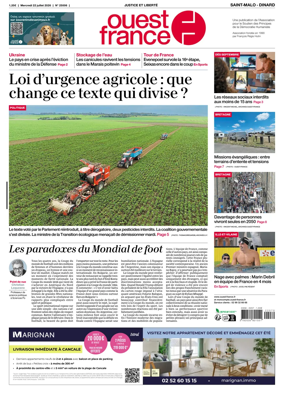 Cover of Ouest France (Saint-Malo)