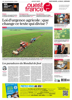 Cover of Ouest France (Saint-Nazaire La Baule Guerande)