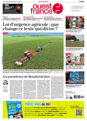 Cover of Ouest France (Vannes)