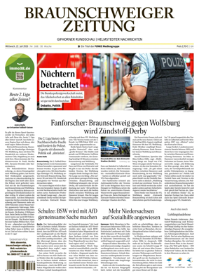 Cover of Braunschweiger Zeitung (Helmstedter Nachrichten)