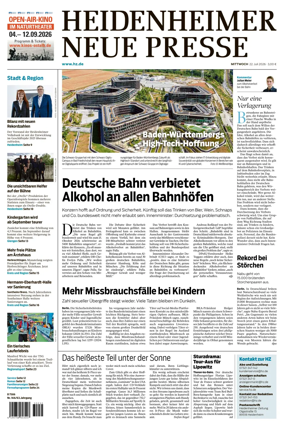 Cover of Heidenheimer Neue Presse
