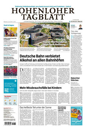 Cover of Hohenloher Tagblatt