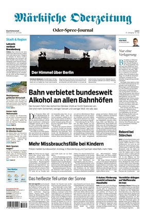 Cover of Markische Oderzeitung Eisenhuttenstadt