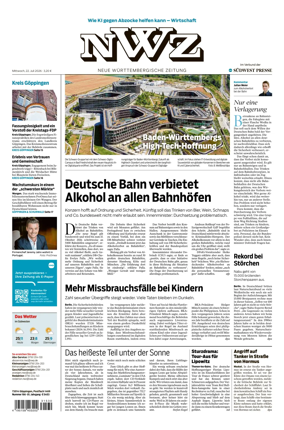 Cover of NWZ – Neue Wurttembergische Zeitung