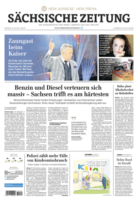Cover of Sachsische Zeitung (Pirna Sebnitz)