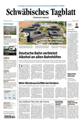 Cover of Schwabisches Tagblatt - Tubinger Chronik