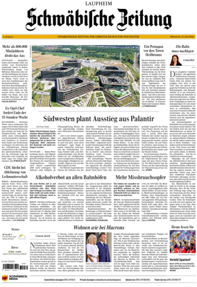 Cover of Schwabische Zeitung (Laupheim)