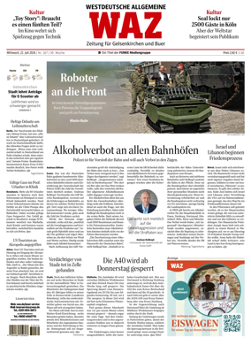 Cover of Westdeutsche Allgemeine Zeitung (Gelsenkirchen)