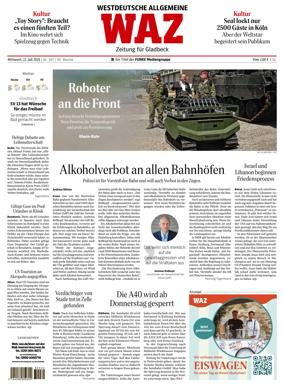 Cover of Westdeutsche Allgemeine Zeitung (Gladbeck)