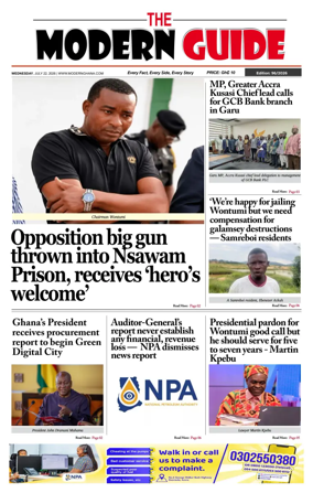 Cover of The Modern Guide Newspaper (Ghana)