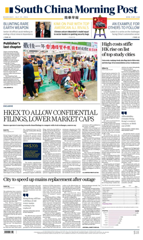 Cover of South China Morning Post