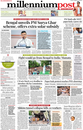 Cover of Millennium Post (Kolkata)