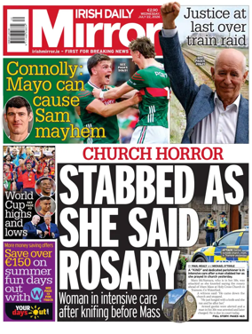 Cover of Irish Daily Mirror