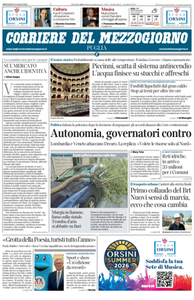 Cover of Corriere del Mezzogiorno (Puglia)