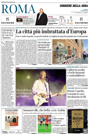 Cover of Corriere della Sera (Roma)