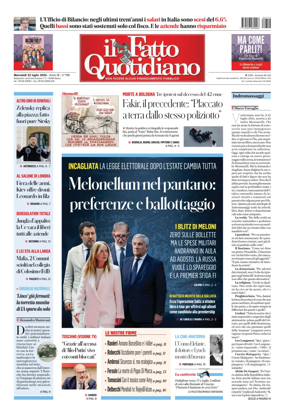 Cover of Il Fatto Quotidiano