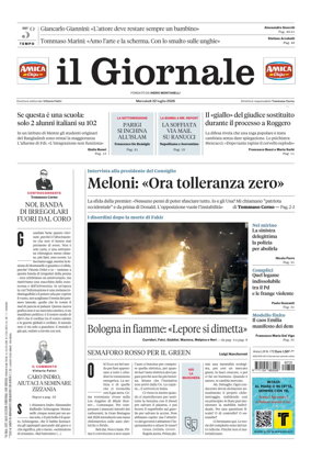Cover of Il Giornale (Italy)