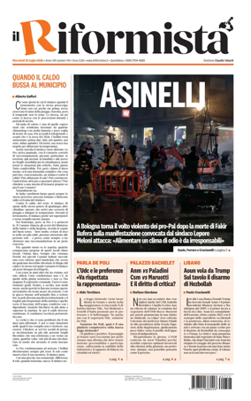 Cover of Il Riformista (Italy)