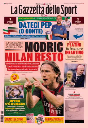 Cover of La Gazzetta dello Sport - Milano