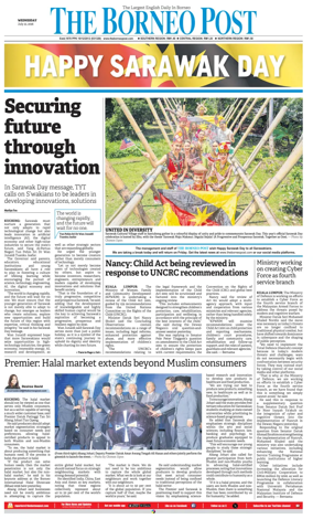 Cover of The Borneo Post (Sarawak)
