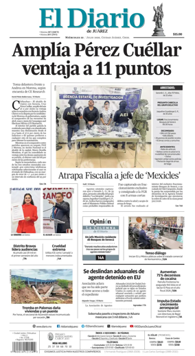 Cover of El Diario de Juarez