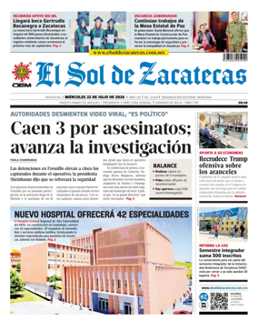 Cover of El Sol de Zacatecas