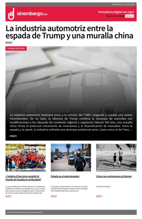 Cover of Sin Embargo Opinion