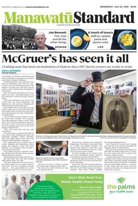 Cover of Manawatu Standard