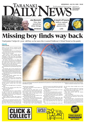 Cover of Taranaki Daily News