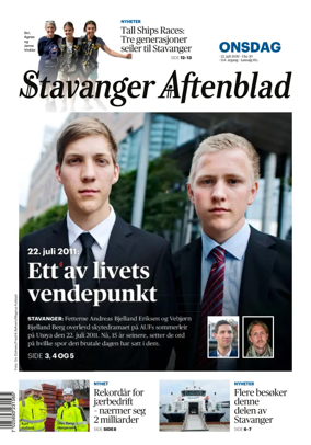 Cover of Stavanger Aftenblad
