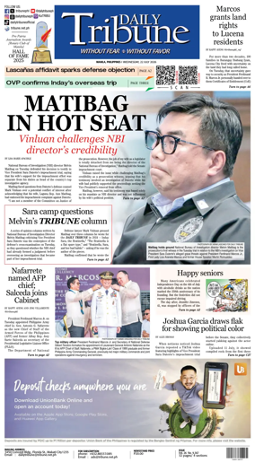 Cover of Daily Tribune (Philippines)