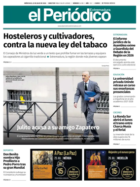 Cover of El Periodico Extremadura