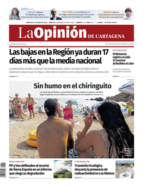 Cover of La Opinion de Murcia (Cartagena)