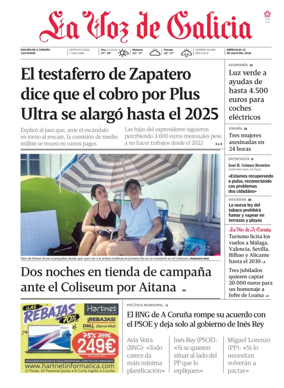 Cover of La Voz de Galicia (A Coruna)