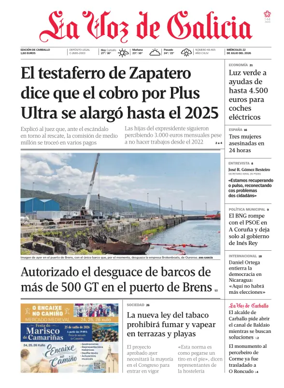 Cover of La Voz de Galicia (Carballo)