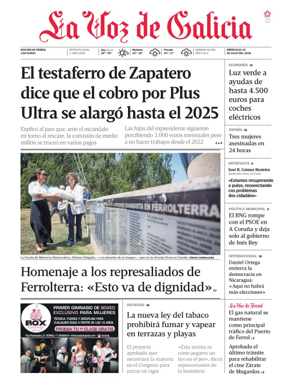Cover of La Voz de Galicia (Ferrol)