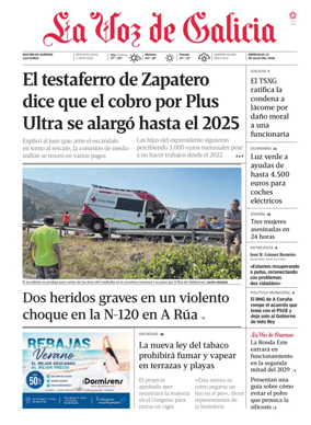 Cover of La Voz de Galicia (Ourense)