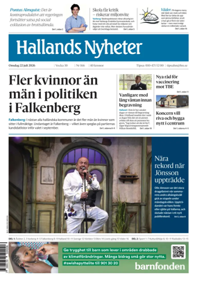 Cover of Hallands Nyheter