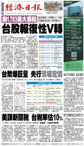 Cover of Economic Daily News (Taiwan)