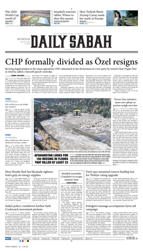Cover of Daily Sabah (Turkey)